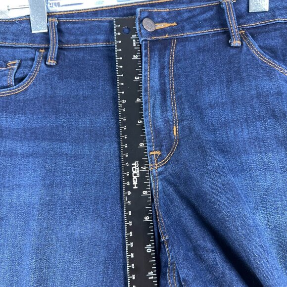 Old Navy Power Slim Straight Jeans Mid Rise Stretch Womens Blue Size 16 Short - Picture 9 of 12